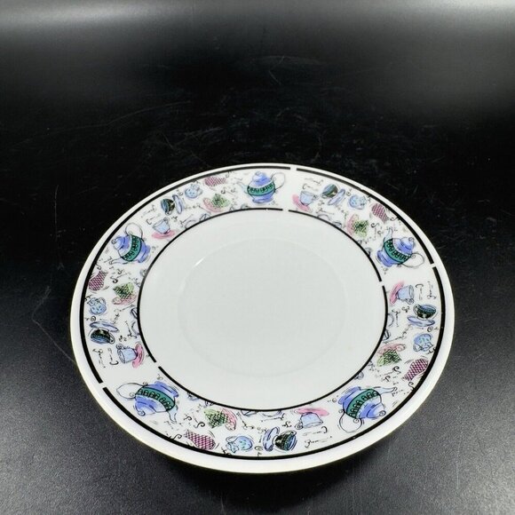 Vintage CHEKOSLOVAKIAN Fine Porcelain Motif Teacup And Saucer Czechoslovakia Set - Picture 16 of 16